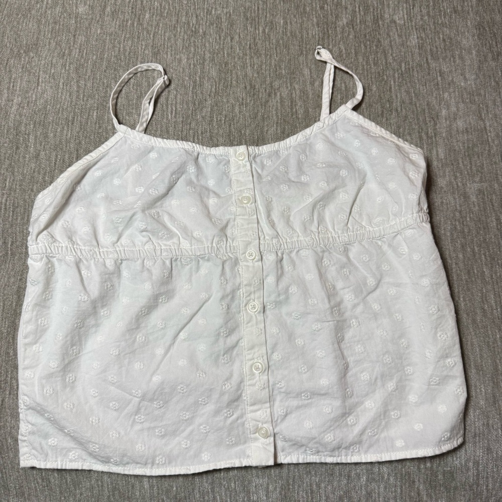 J.Galt White strapped Button-Up Top SZ:M